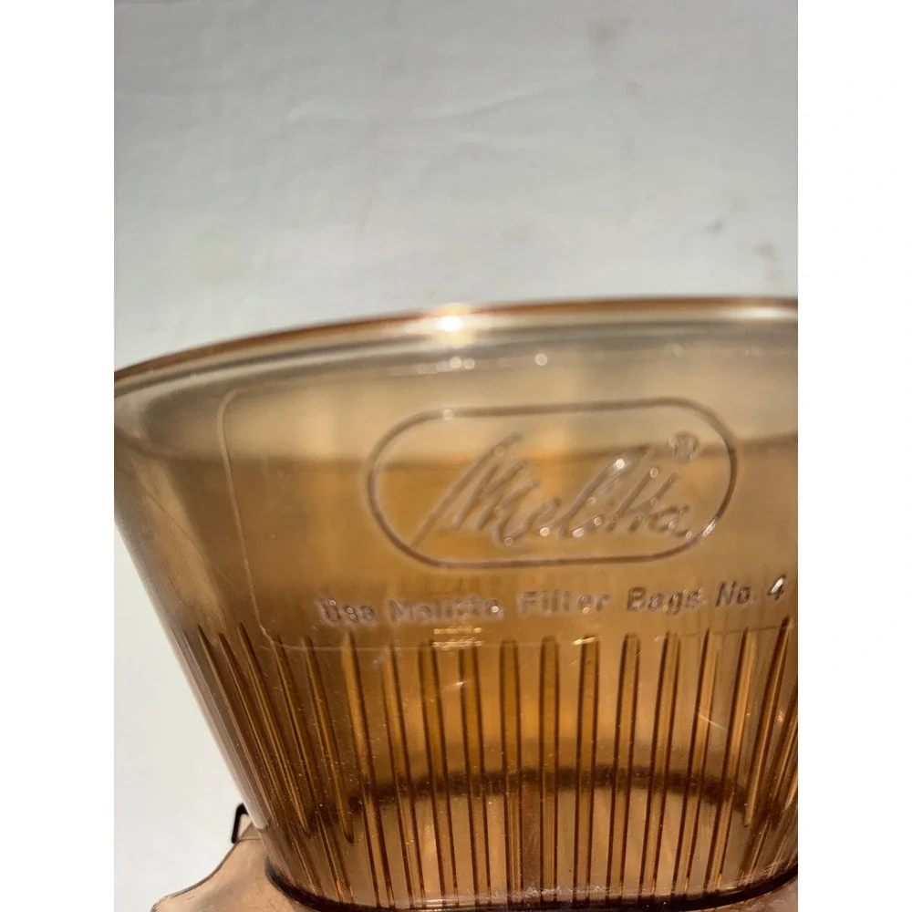 Vintage Melitta No. 4 Coffee Filter Plastic 1-Hole Pour Over Brewer 1970s Retro